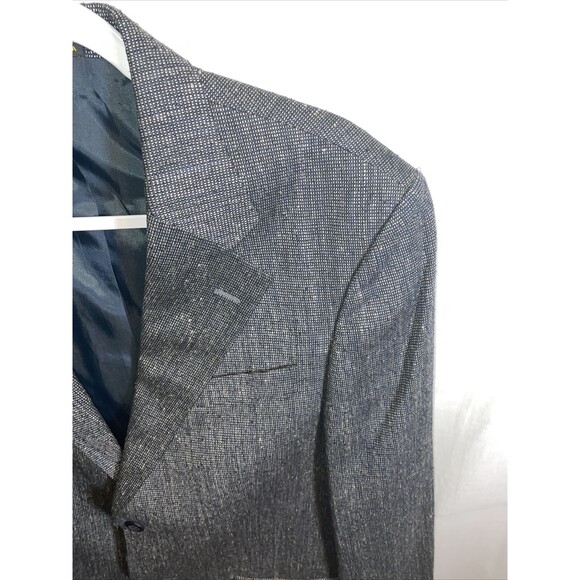 Deansgate Suit Jacket Men’s Size 38R Gray 100% Silk Two Button Formal - Picture 4 of 12